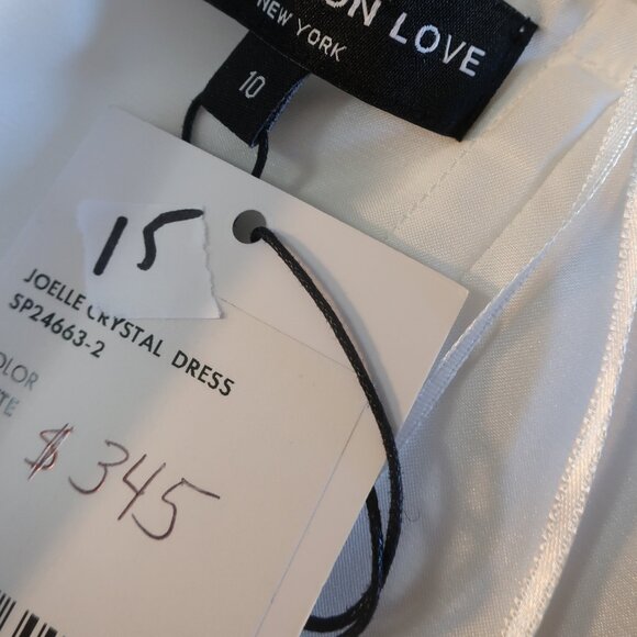 NWI Womens Generation Love Joelle Crystal White Strapless Mini Dress 10 - Picture 9 of 15